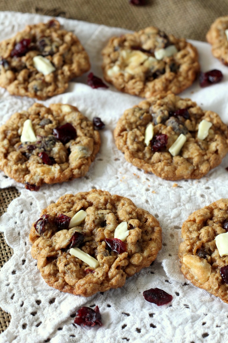 Cranberry White Chocolate Oatmeal Cookies - Chocolate With Grace