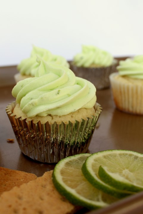 Key Lime Pie Cupcakes - Chocolate With Grace