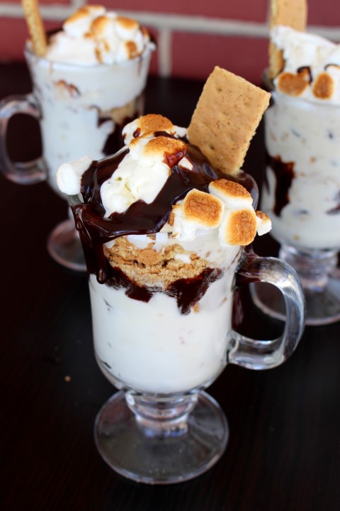 S'mores Waffle Sundaes