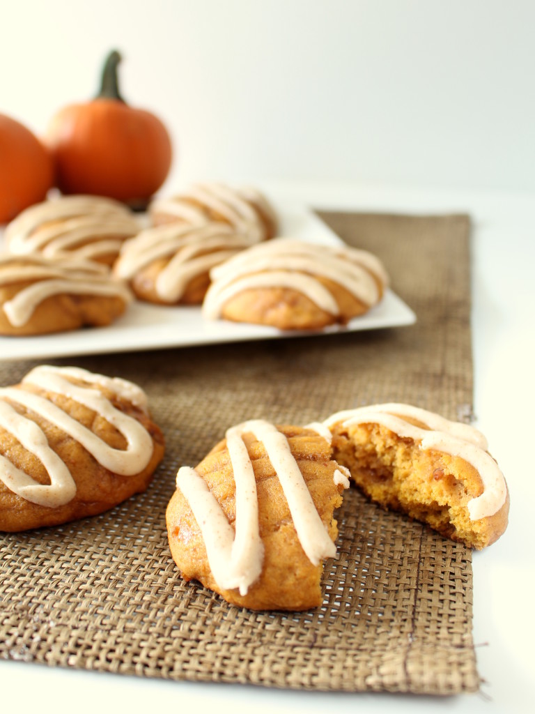 Pumpkin Toffee Cookies with Brown Butter Glaze1