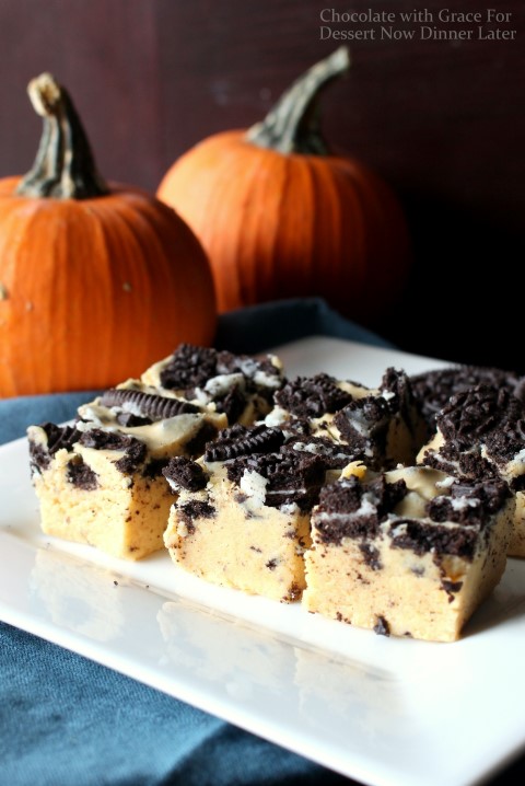 Pumpkin Oreo Fudge - Chocolate With Grace