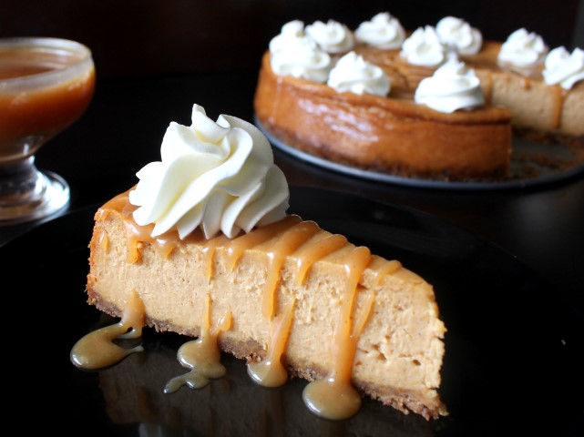 Salted Caramel Pumpkin Cheesecake