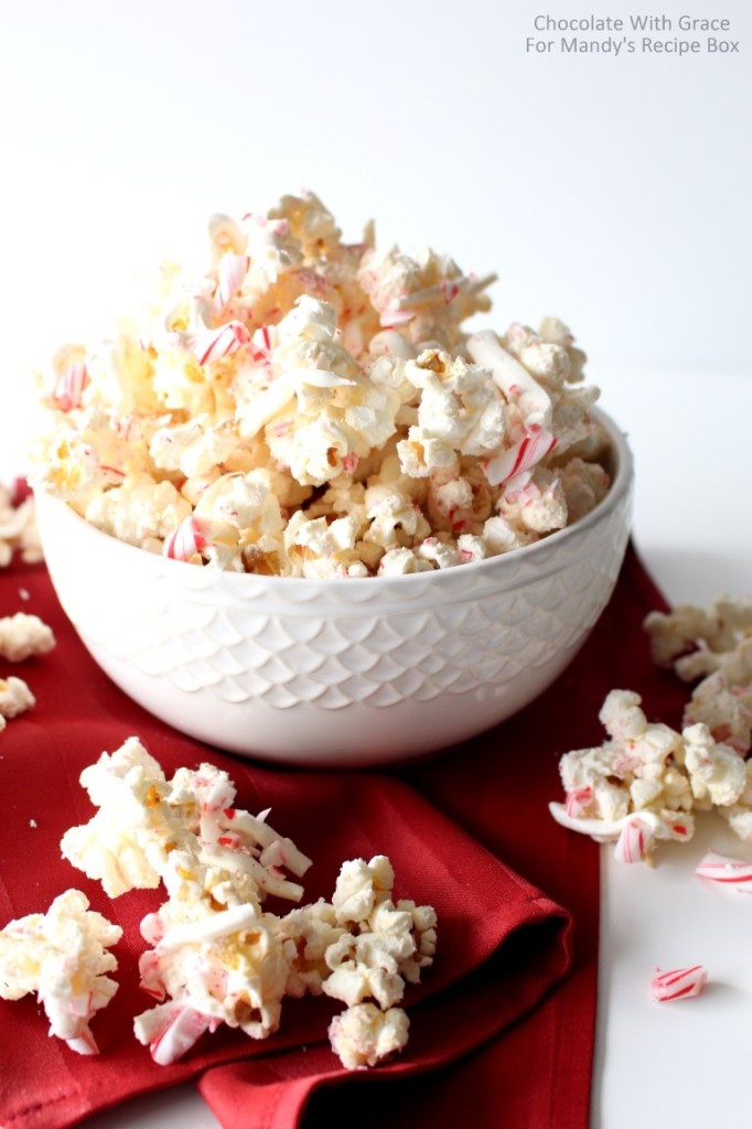 White Chocolate Peppermint Popcorn | Mandy's Recipe Box
