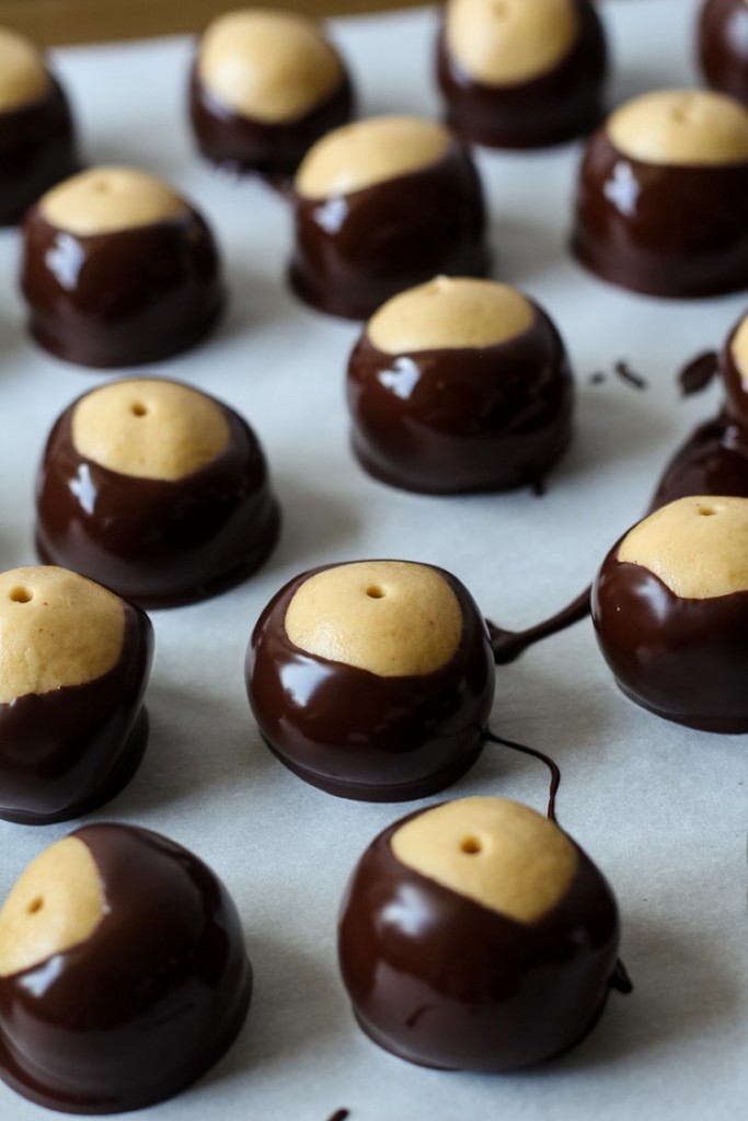 Buckeyes (Peanut Butter Balls) - Chocolate With Grace