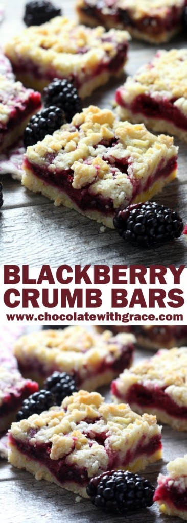 Blackberry Crumb Bars - Chocolate With Grace