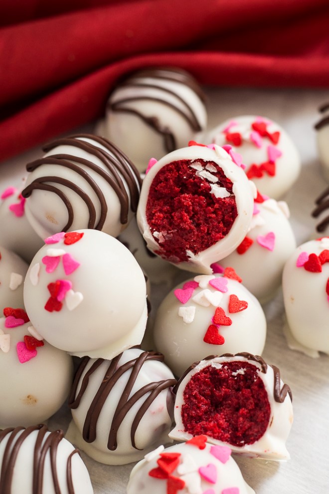 Red Velvet Cake Balls Chocolate With Grace