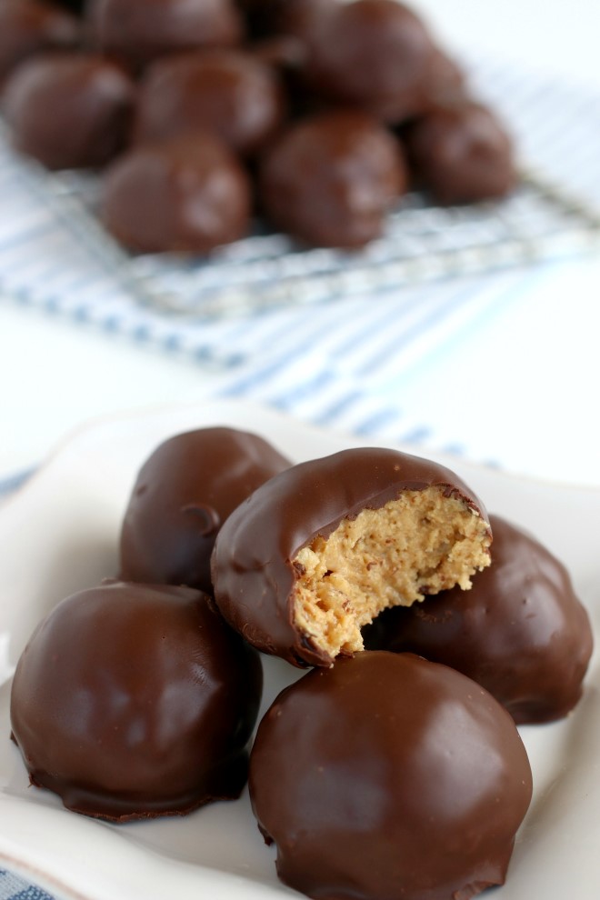 Peanut Butter Balls With Rice Krispies Chocolate With Grace