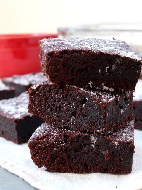 Fudgy Cocoa Brownies - Chocolate with Grace