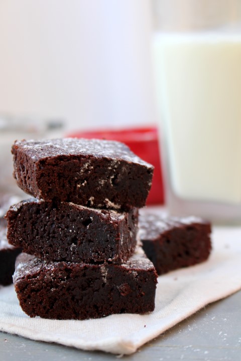 Fudgy Cocoa Brownies. Everyone wants a thick, fudgy, chewy brownie. These box-mix style brownies are simple to make requiring only cocoa. 
