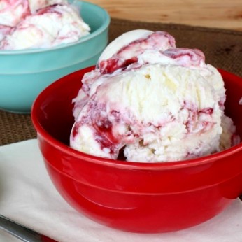 Raspberry White Chocolate Ice Cream. No Churn! You'll be amazed how easy this rich, creamy ice cream is and you don't even need an ice cream maker. Its swirled with raspberry and white chocolate for a special summertime treat.