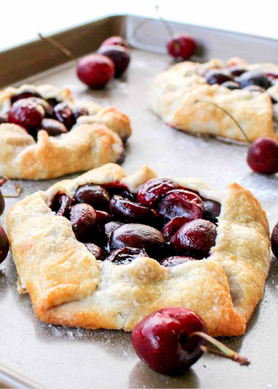 Rustic Cherry Tarts - Chocolate with Grace