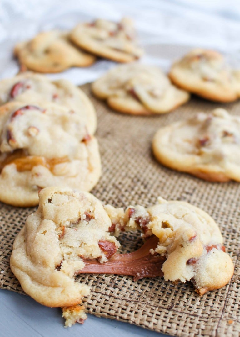 Caramel Pretzel Cookies - Chocolate With Grace