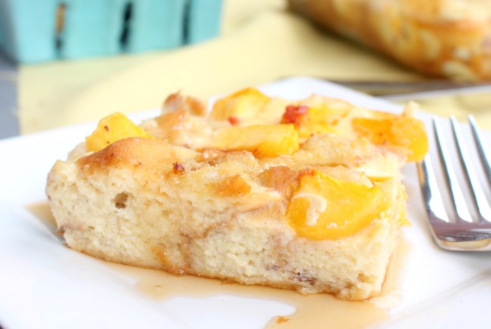 Peaches and Cream French Toast Casserole