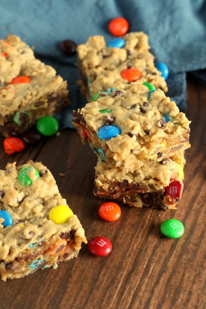Monster Cookie Bars are a kid favorite