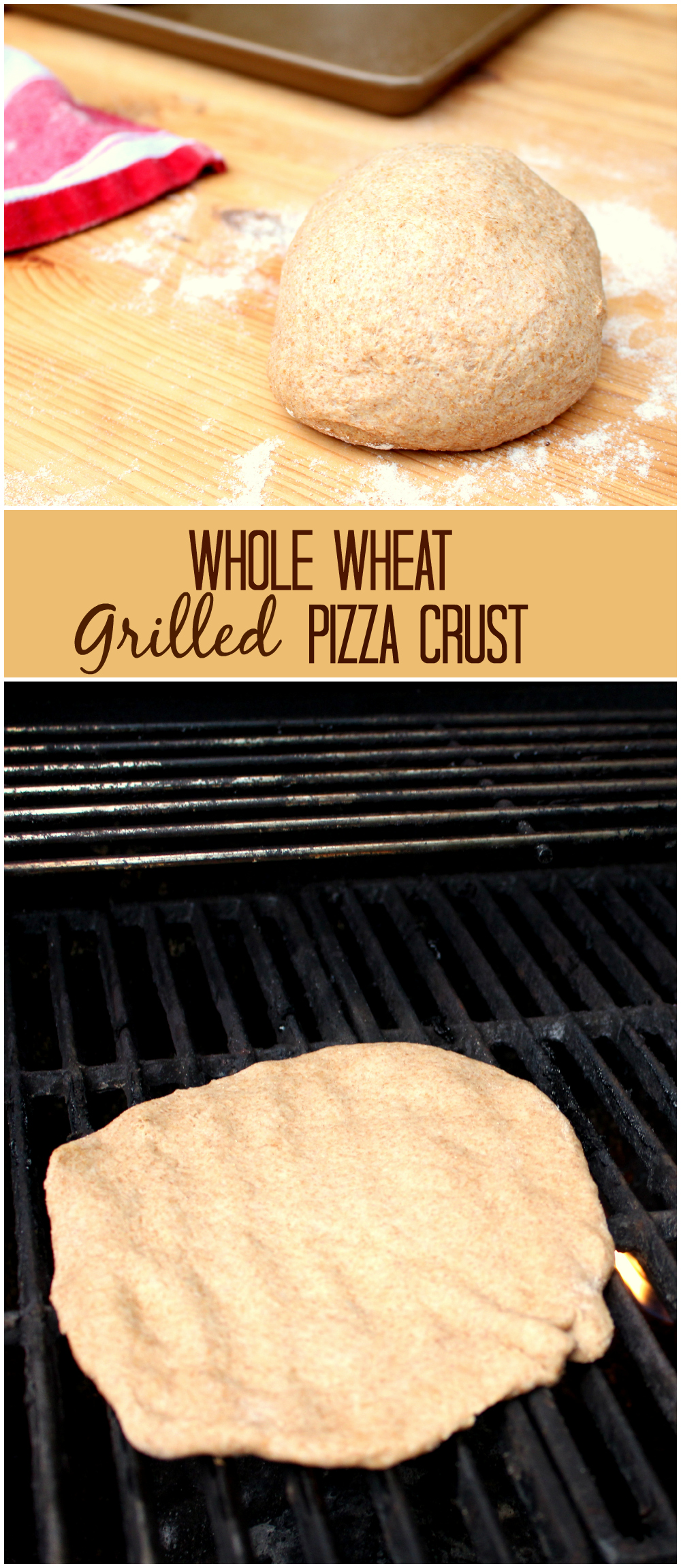 Whole Wheat Grilled Pizza Crust. Pizza on the grill is surprisingly easy and delicious. This whole wheat pizza crust is not only healthy, but quick to make and can be ready in less than 45 minutes.