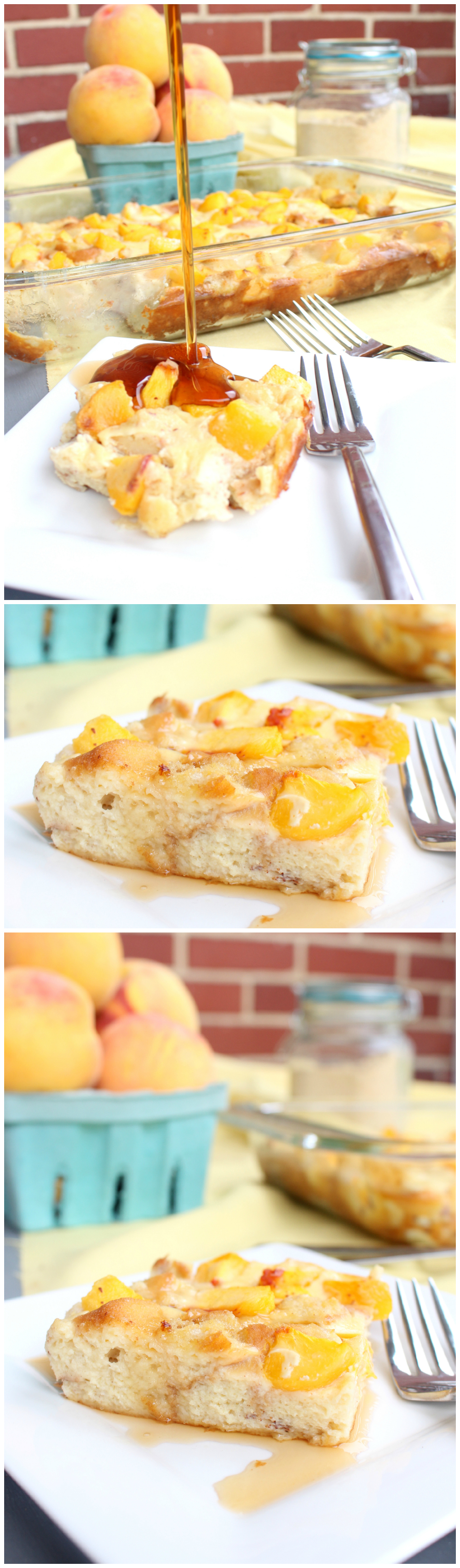 Peaches and Cream French Toast Casserole