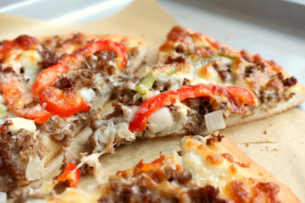 Philly Cheesesteak Pizza - The classic sandwich in pizza form!