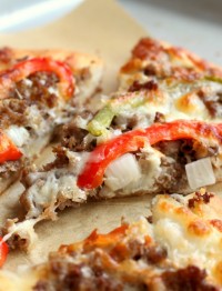 Philly Cheesesteak Pizza - The classic sandwich in pizza form!