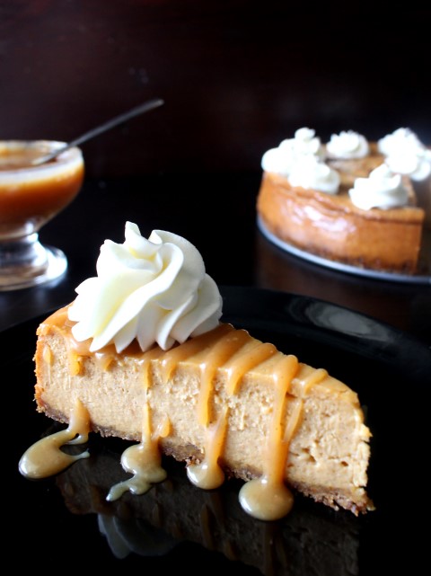 Salted Caramel Pumpkin Cheesecake - A perfect fall dessert!