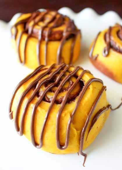 Nutella Pumpkin Rolls