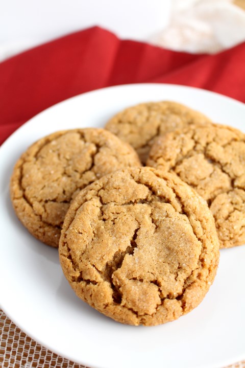 Soft Baked Molasses Crinkle Cookies | www.chocolatewithgrace.com