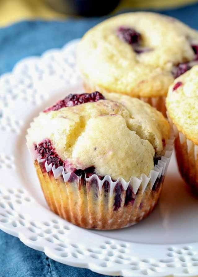 Lemon Berry Muffins - Chocolate with Grace