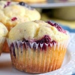 Fluffy Lemon Muffins filled with Berries