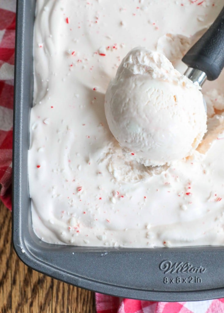 Easy no-churn peppermint ice cream is a year round favorite!