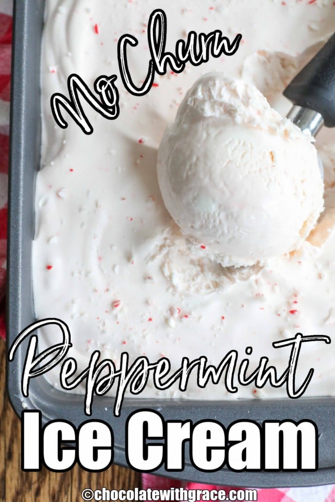 Easy No-Churn Peppermint Ice Cream