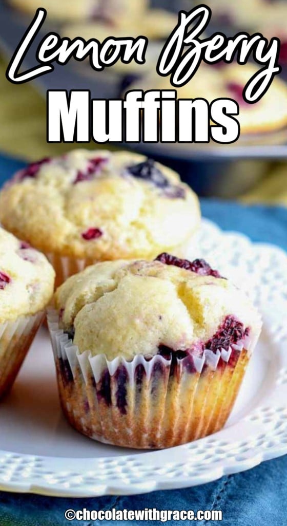 Easy Lemon Muffins with Berries