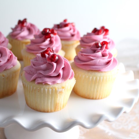  Pomegranate Cupcakes
