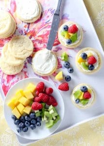 Sugar Cookie Fruit Pizzas - Chocolate with Grace