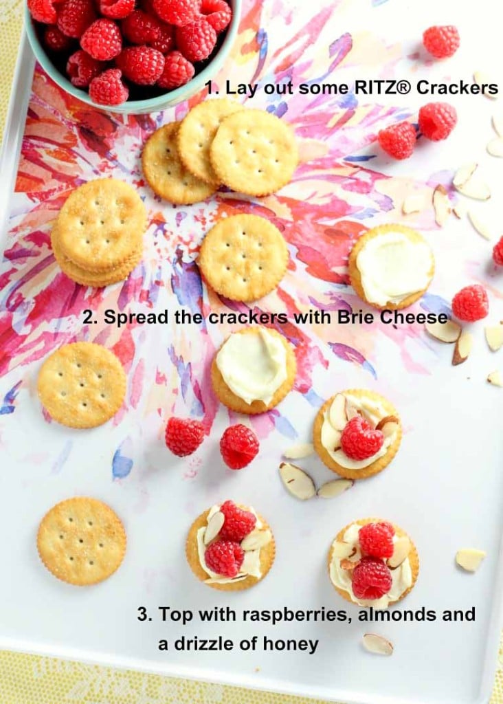 Berry and Brie Cracker Bites are an easy fun snack!