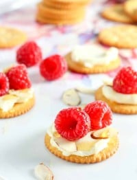 Berry and Brie Cracker Bites are an easy fun snack!