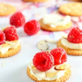 Berry and Brie Cracker Bites are an easy fun snack!
