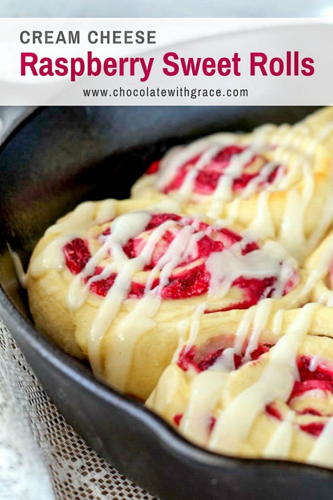 Raspberry Sweet Rolls with Cream Cheese Icing - Sally's Baking