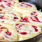 Raspberry Rolls with Cream Cheese Icing