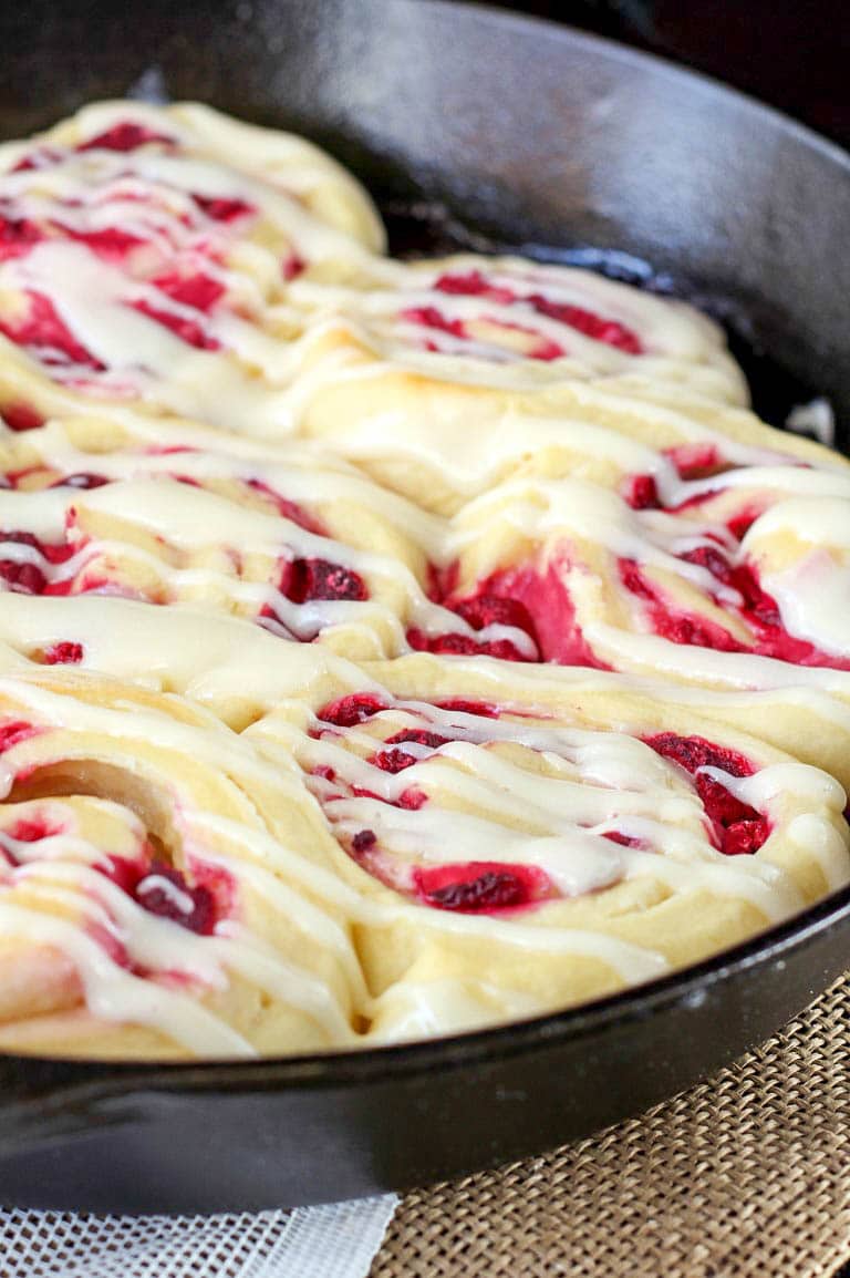 Raspberry Sweet Rolls with Cream Cheese Icing - Sally's Baking