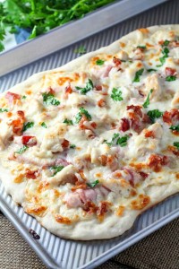 Chicken Cordon Bleu Pizza - Chocolate with Grace