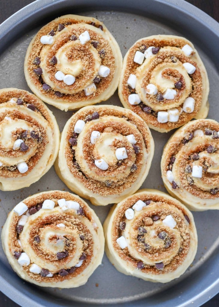 S'mores Cinnamon Rolls are a weekend favorite.