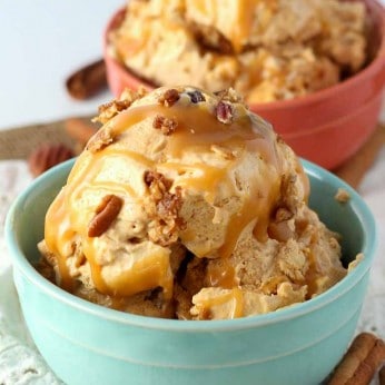 Pumpkin Ice Cream - a no churn recipe that you can stir together fast!