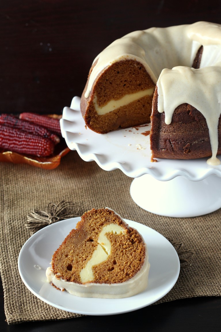 Cream Cheese Pumpkin Bundt Cake - Chocolate With Grace