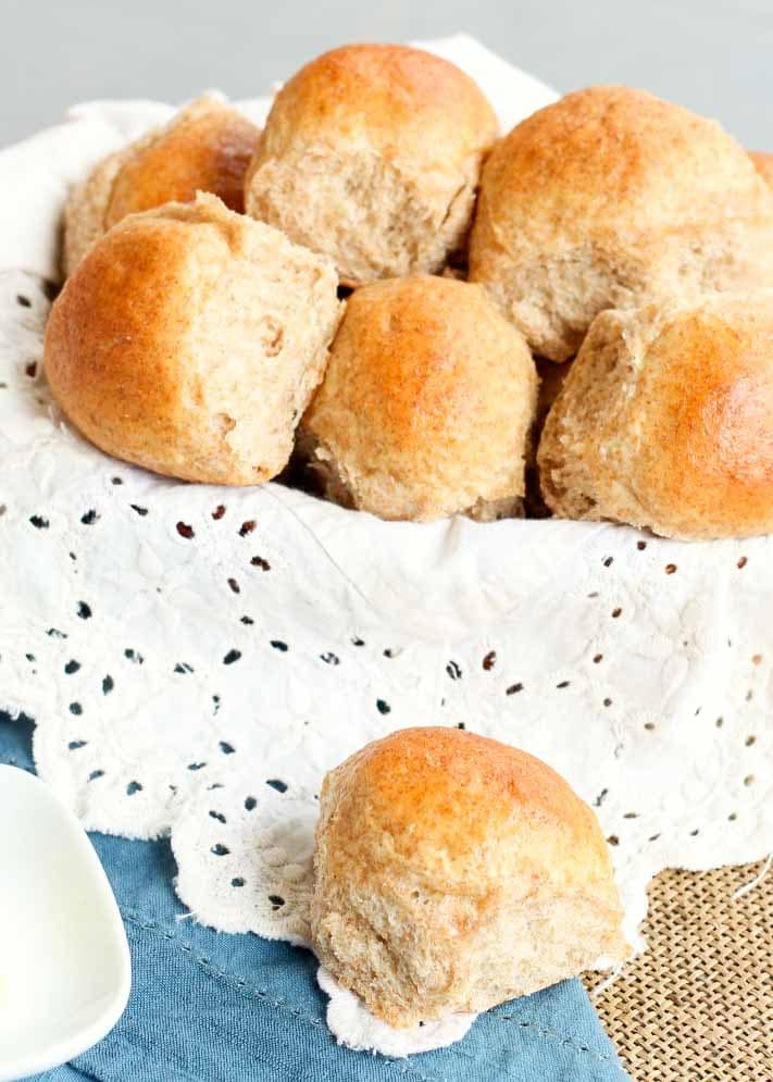 Whole Wheat Dinner Rolls are a favorite for Sunday dinner.