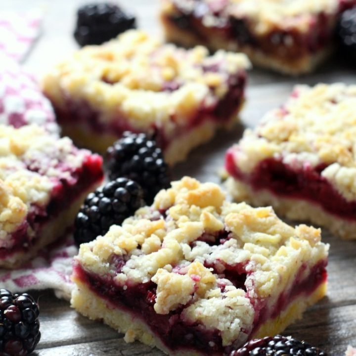 Blackberry Crumb Bars - Chocolate With Grace
