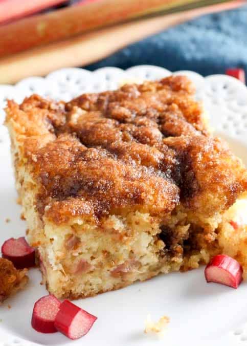 Rhubarb Coffeecake is a sweet tangy dessert that everyone loves.