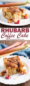 Double Crumb Rhubarb Coffee Cake - Chocolate with Grace