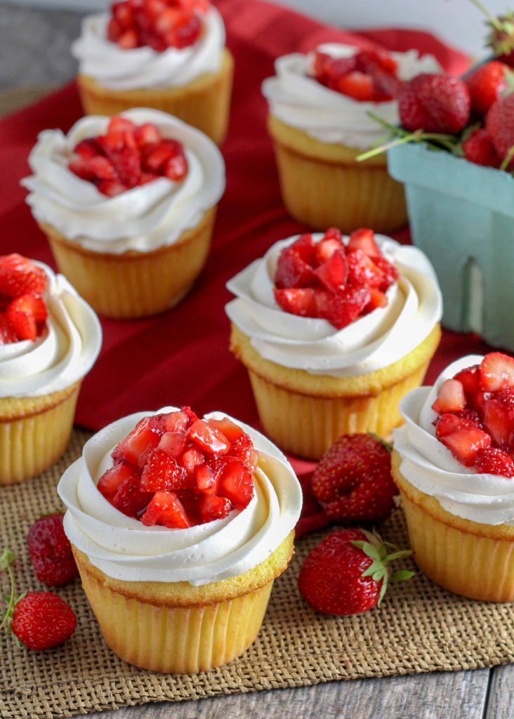 Strawberry Shortcake Cupcakes are a summer treat that you're going to love.