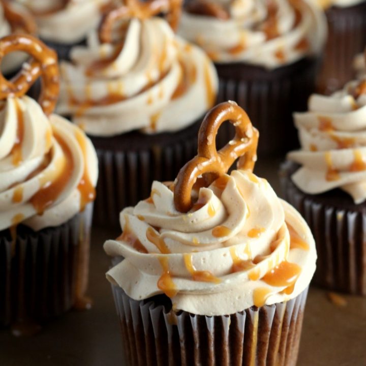 Salted Caramel Cupcakes - Chocolate With Grace