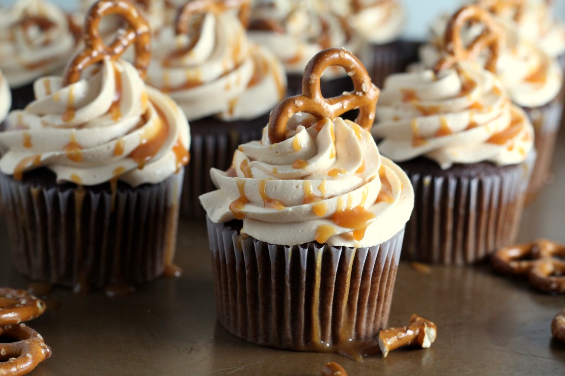 Salted Caramel Cupcakes - Chocolate with Grace