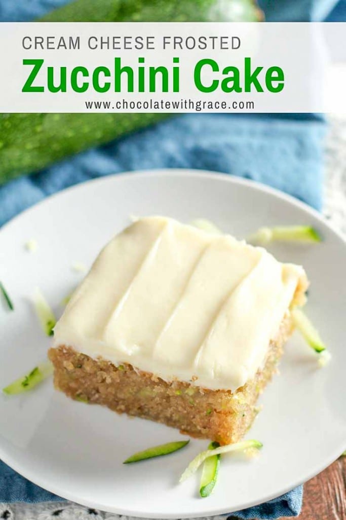 Cream Cheese Frosted Zucchini Cake